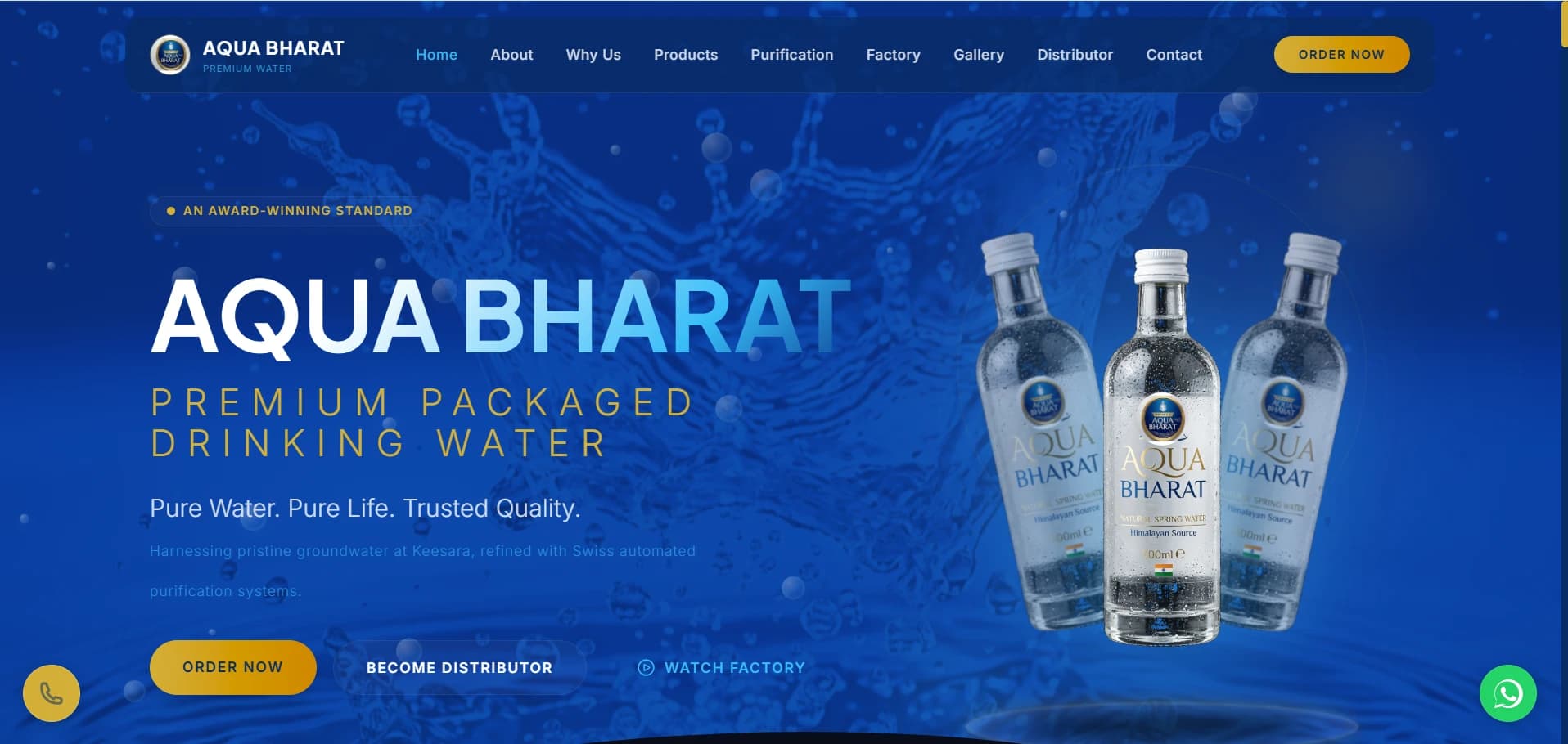 Aqua Bharat – Brand website