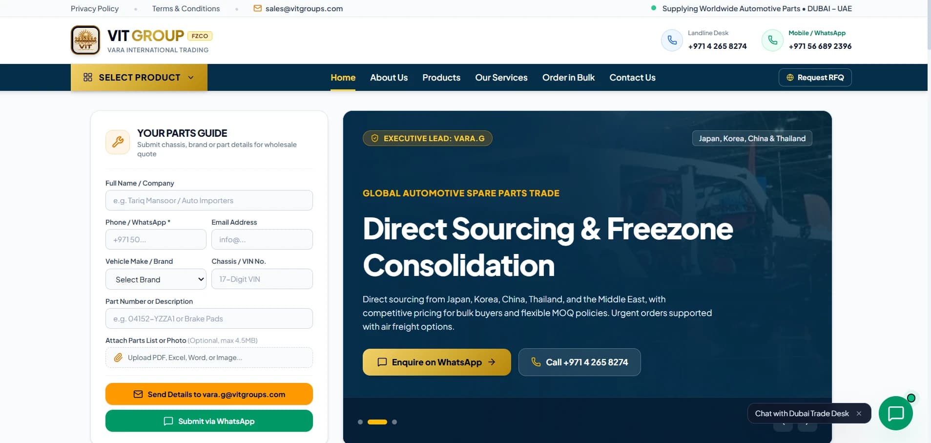 VIT Group – B2B trade website